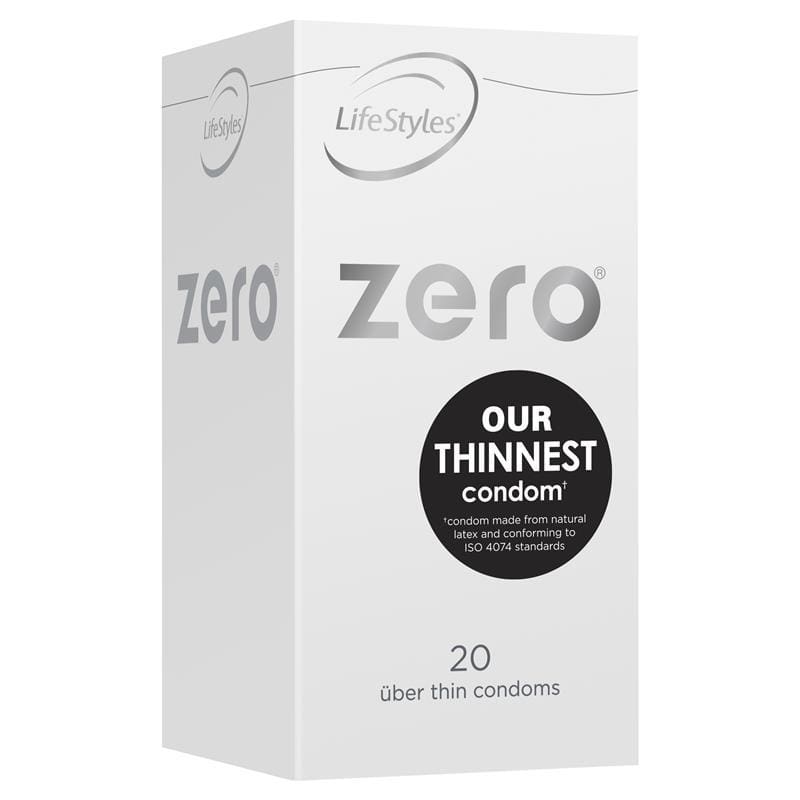 LifeStyles Zero Condoms 20 Pack front image on Livehealthy HK imported from Australia