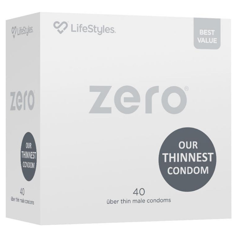 LifeStyles Zero Condoms 40 Pack front image on Livehealthy HK imported from Australia