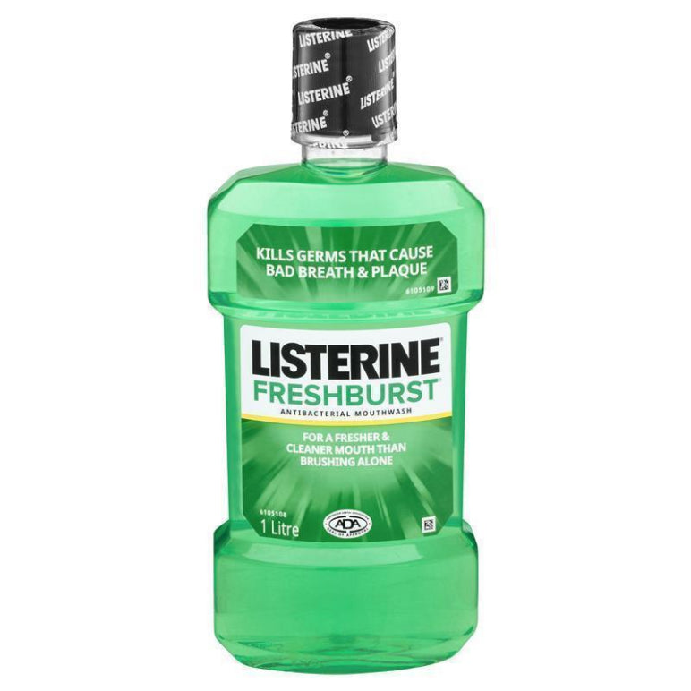 Listerine Freshburst Antibacterial Mouthwash 1L front image on Livehealthy HK imported from Australia