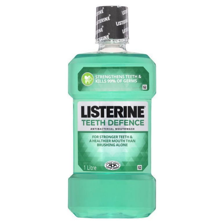 Listerine Teeth Defence Antibacterial Mouthwash 1L front image on Livehealthy HK imported from Australia