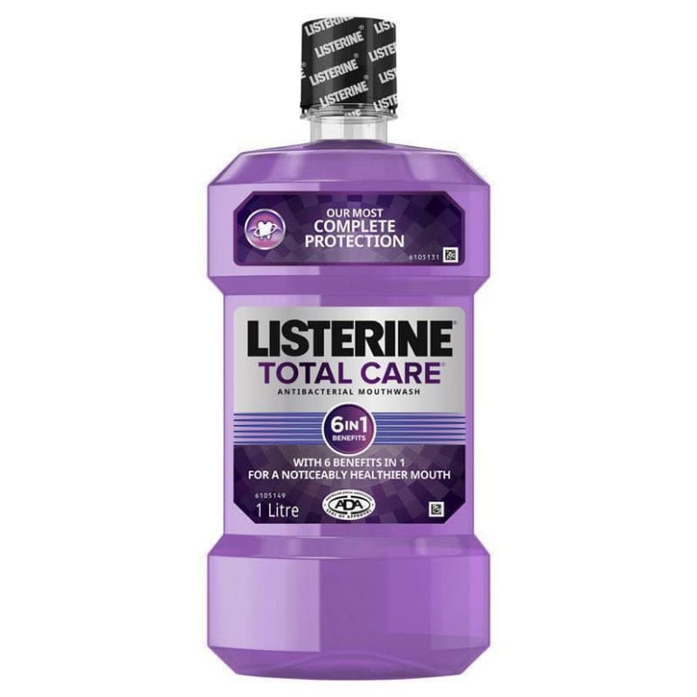 Listerine Total Care Antibacterial Mouthwash 1L front image on Livehealthy HK imported from Australia