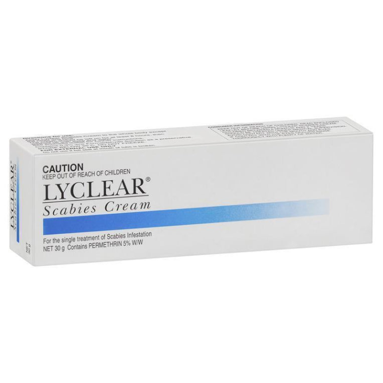 Lyclear Scabies Cream 30g front image on Livehealthy HK imported from Australia
