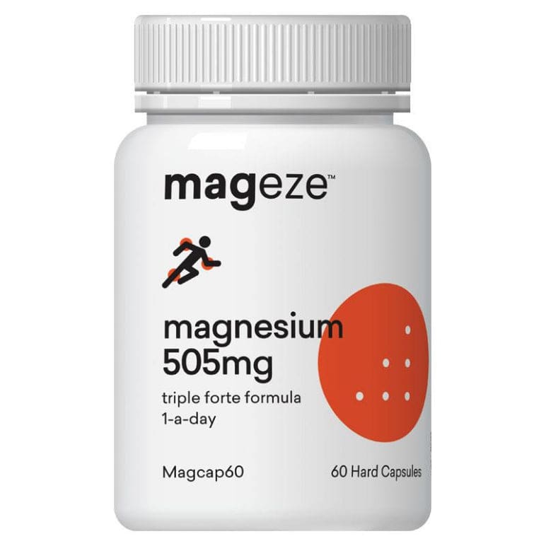 Mageze Magnesium 505mg One a Day 60 Capsules front image on Livehealthy HK imported from Australia