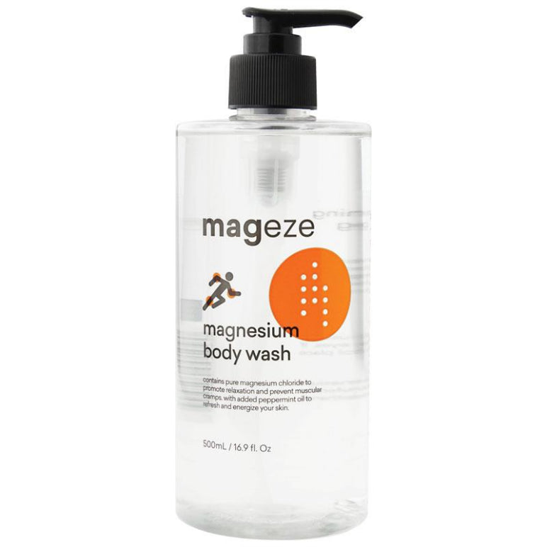 Mageze Magnesium Body Wash 500ml front image on Livehealthy HK imported from Australia