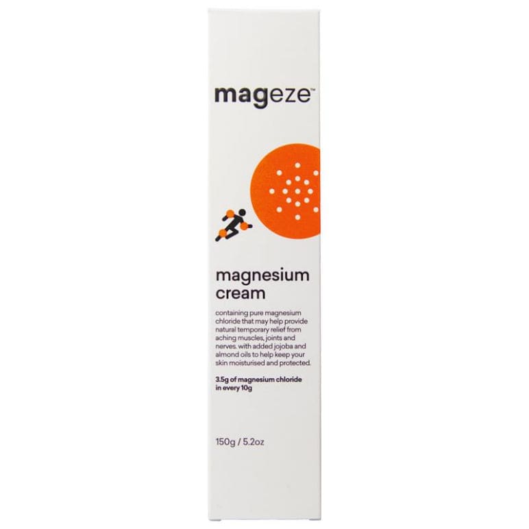 Mageze Magnesium Cream 150g front image on Livehealthy HK imported from Australia
