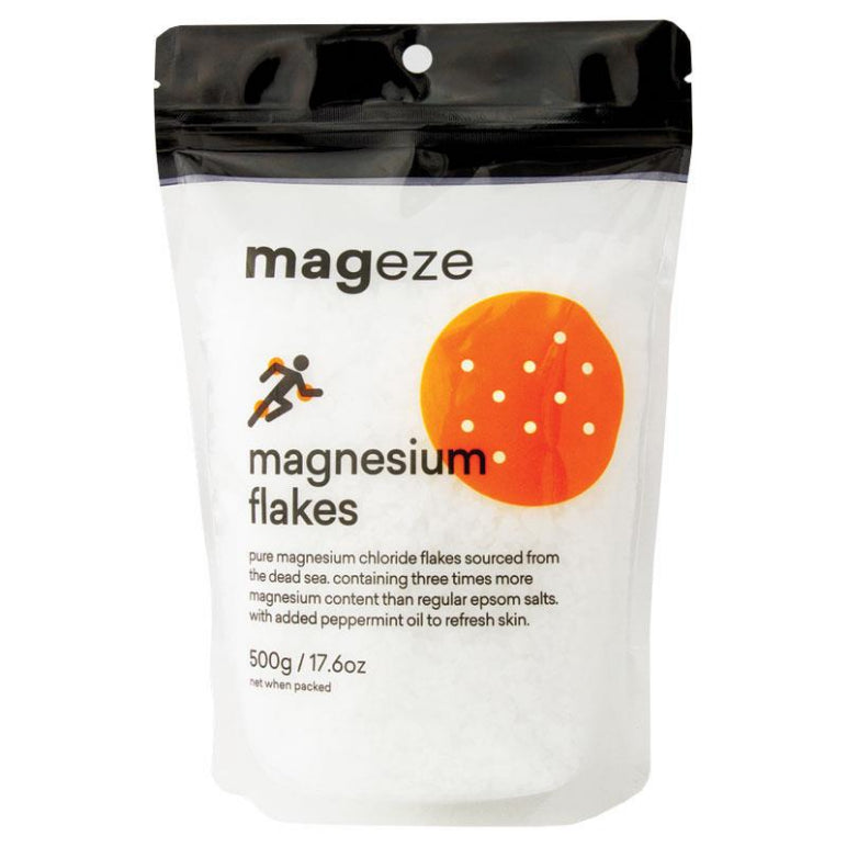 Mageze Magnesium Flakes 500g front image on Livehealthy HK imported from Australia