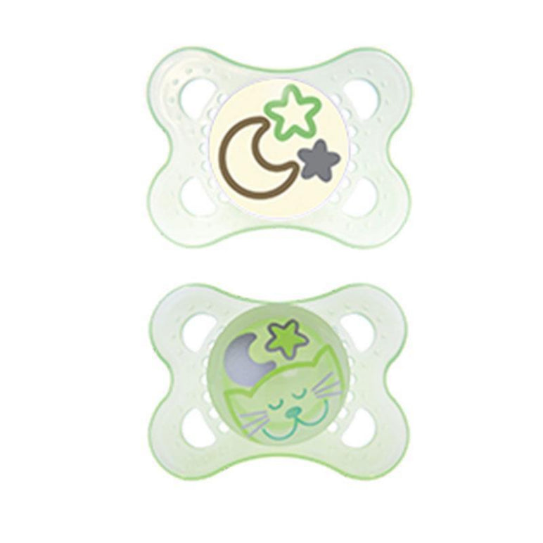 MAM Night Soothers 0-4 Months 2 Pack front image on Livehealthy HK imported from Australia