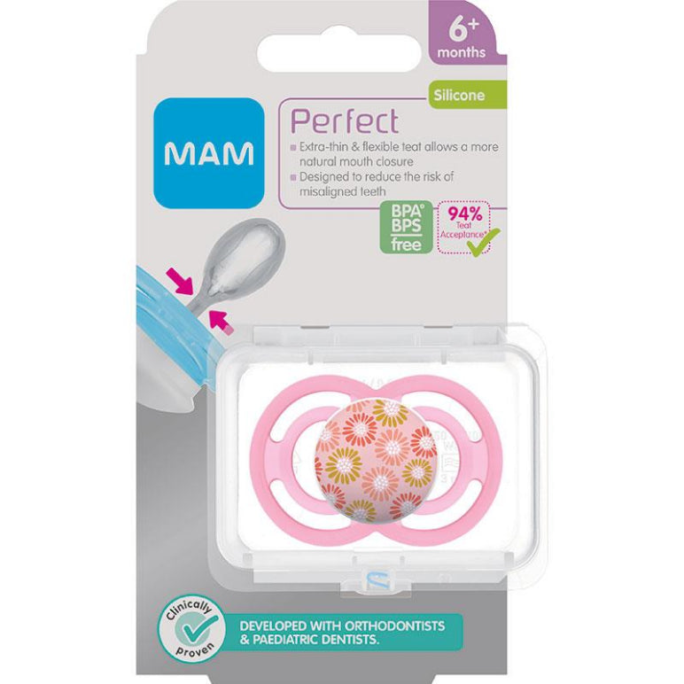 MAM Perfect Soother 4-24 Months 1 Pack front image on Livehealthy HK imported from Australia