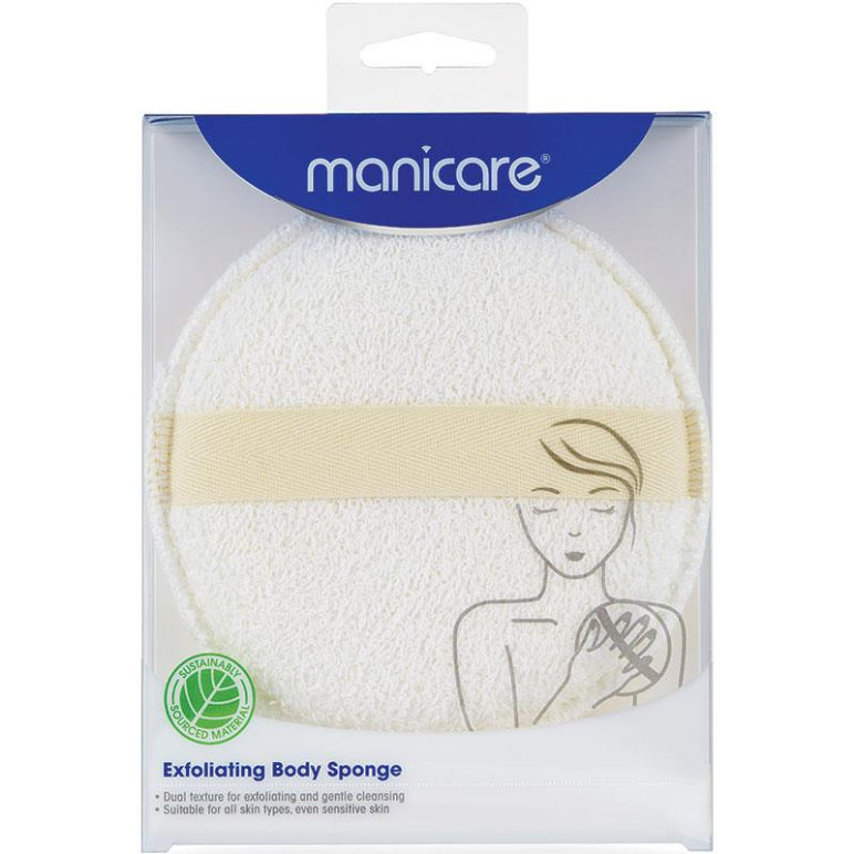 Manicare Exfoliating Body Sponge front image on Livehealthy HK imported from Australia
