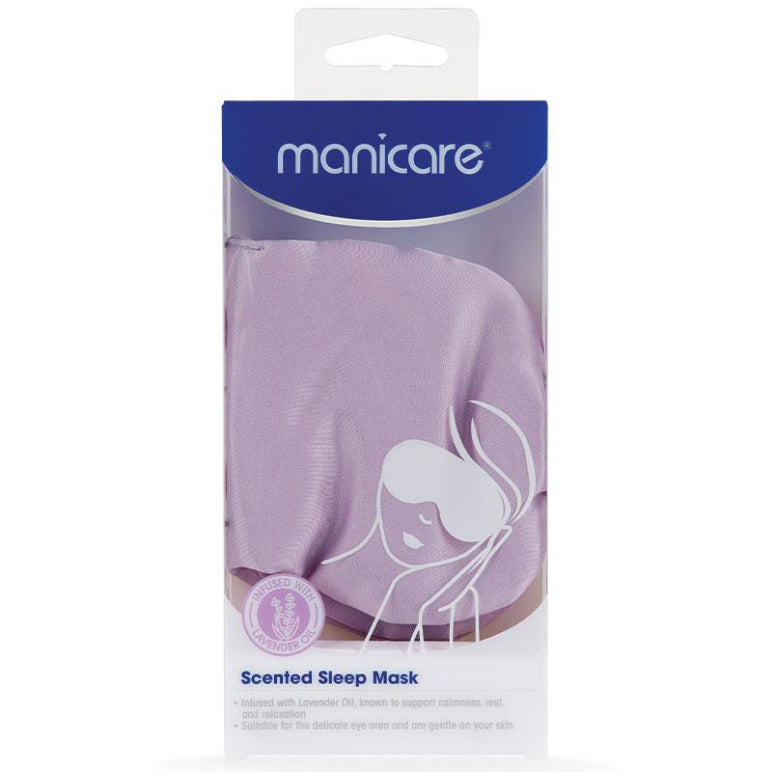 Manicare Scented Sleep Mask Lavender front image on Livehealthy HK imported from Australia