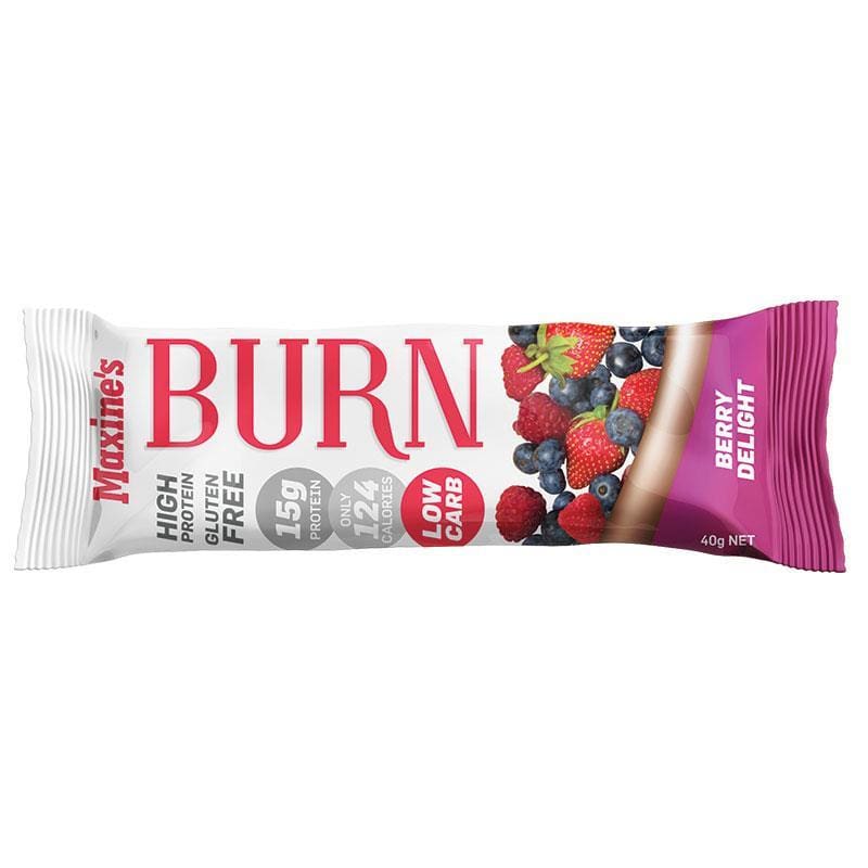 Maxines Burn Bar Berry Delight 40g front image on Livehealthy HK imported from Australia