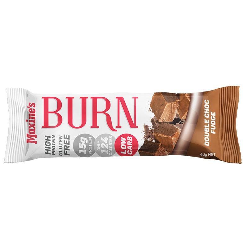 Maxines Burn Bar Double Choc Fudge 40g front image on Livehealthy HK imported from Australia