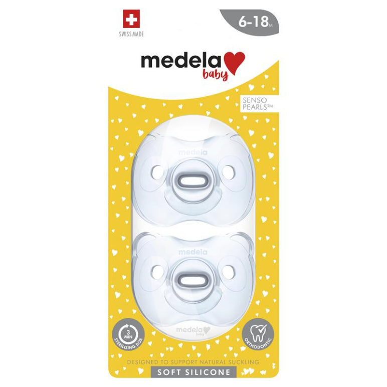 Medela Soft Silicone Duo Boy Blue Soothers 6-18 Months front image on Livehealthy HK imported from Australia