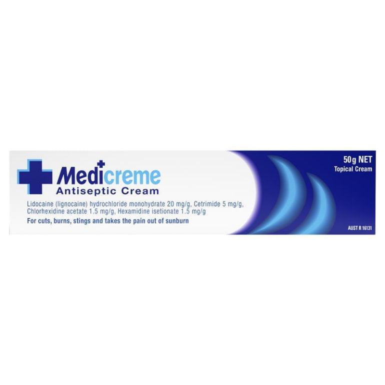Medicreme Antiseptic Cream 50g front image on Livehealthy HK imported from Australia