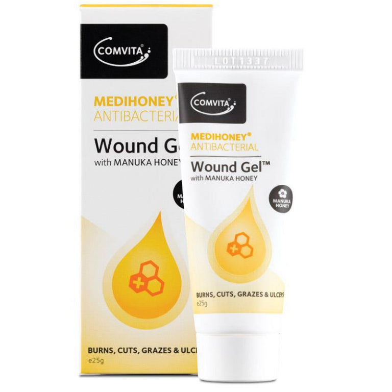 Medihoney Antibacterial Wound Gel 25g front image on Livehealthy HK imported from Australia