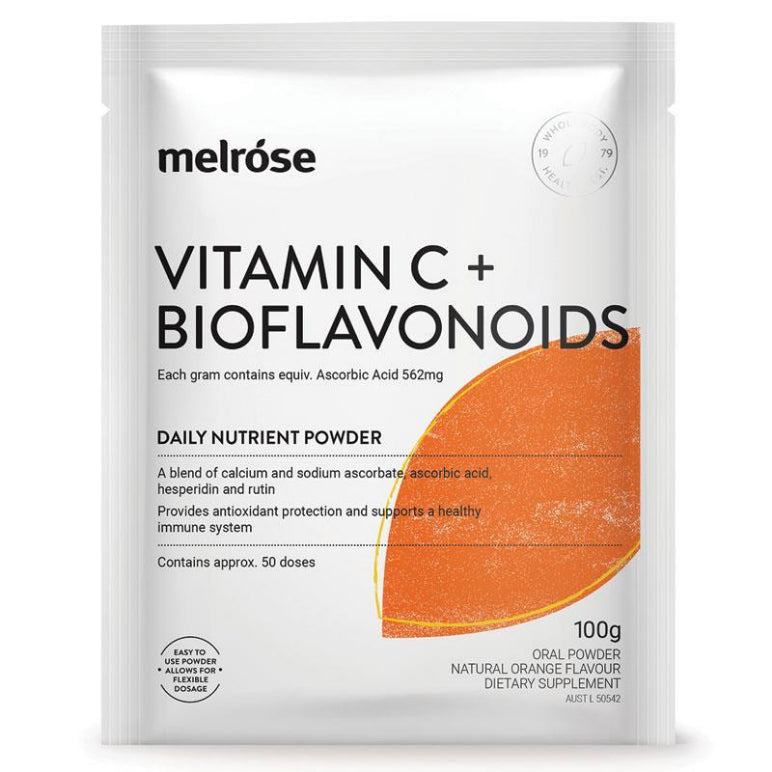 Melrose Vitamin C & Bioflavanoids 100g front image on Livehealthy HK imported from Australia