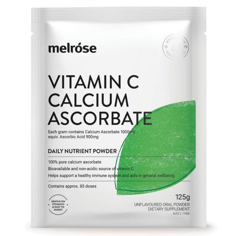 Melrose Vitamin C Calcium Ascorbate Powder 125g front image on Livehealthy HK imported from Australia