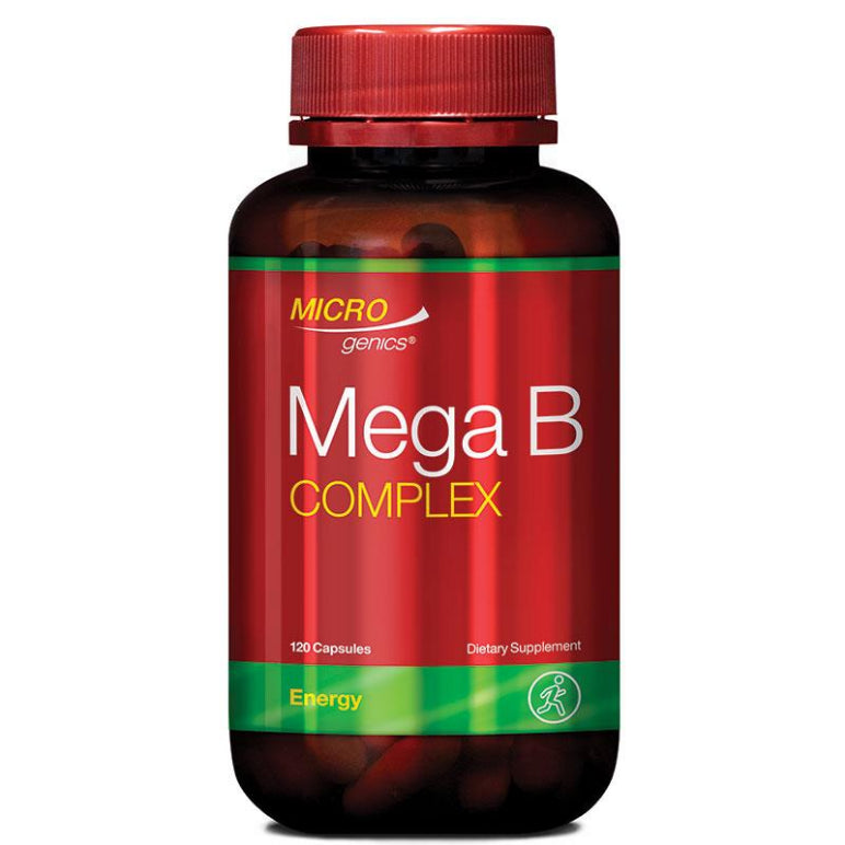 Microgenics Mega B 120 Capsules front image on Livehealthy HK imported from Australia