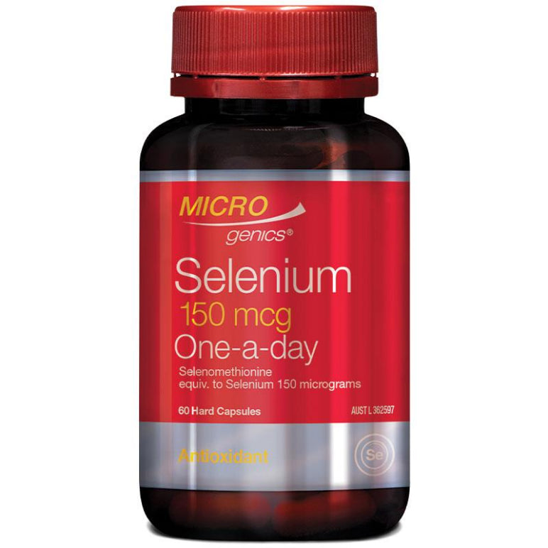 Microgenics Selenium 150mcg One A Day 60 Capsules front image on Livehealthy HK imported from Australia