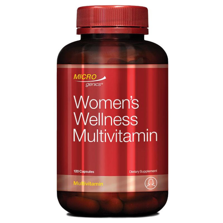 Microgenics Womens Wellness Multivitamin 120 Capsules front image on Livehealthy HK imported from Australia