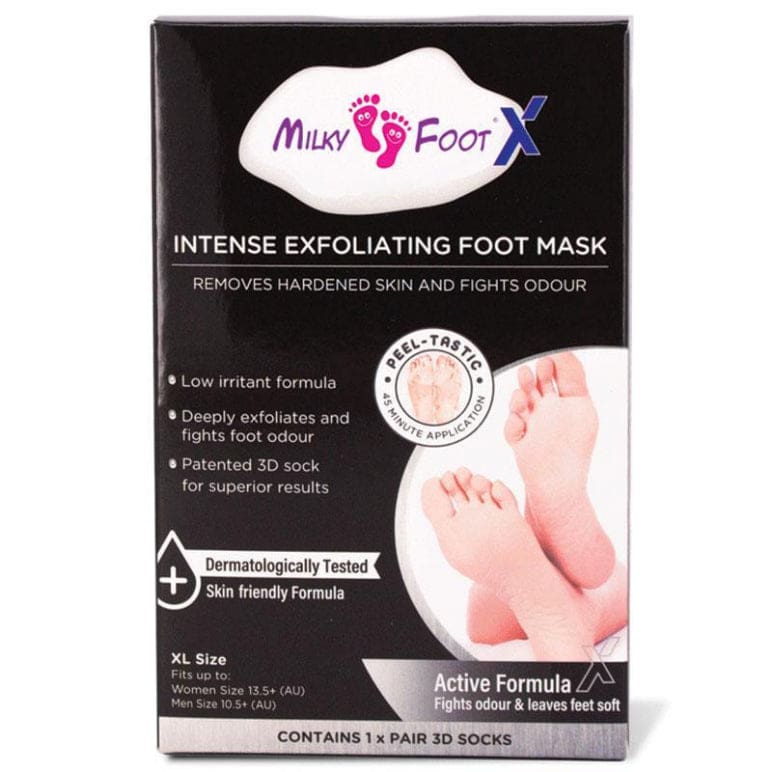 Milky Foot Active Intense Exfoliating Foot Mask XL front image on Livehealthy HK imported from Australia