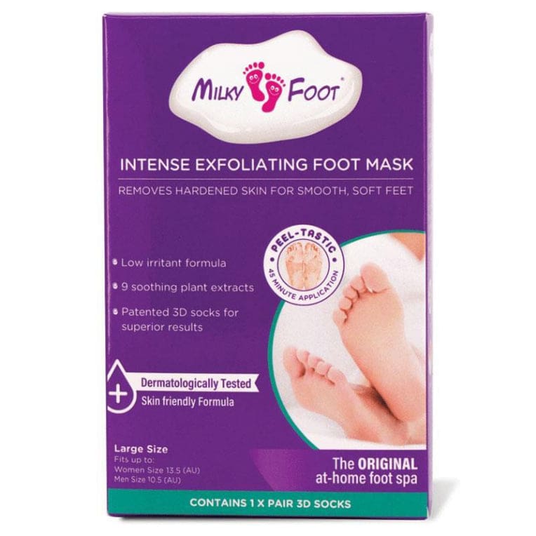 Milky Foot Intense Exfoliating Foot Mask Large front image on Livehealthy HK imported from Australia