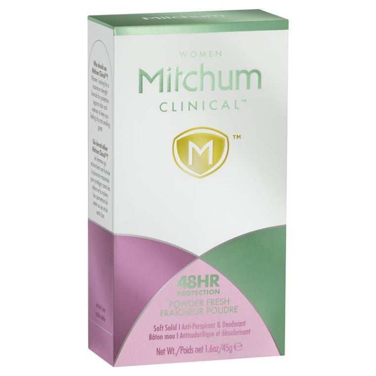 Mitchum for Women Clinical Deodorant Powder Fresh Stick 45g front image on Livehealthy HK imported from Australia