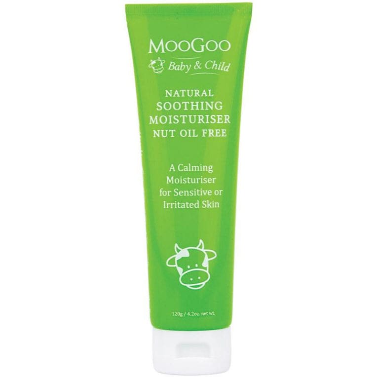 MooGoo Baby And Child Soothing Moisturiser Nut Oil Free 120g front image on Livehealthy HK imported from Australia
