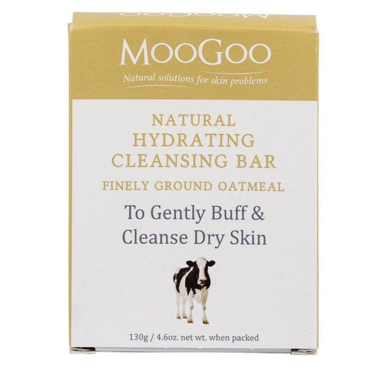 MooGoo Hydrating Cleansing Bar Finely Ground Oatmeal 130g front image on Livehealthy HK imported from Australia