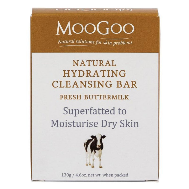 MooGoo Hydrating Cleansing Bar Fresh Buttermilk 130g front image on Livehealthy HK imported from Australia