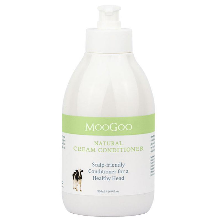 MooGoo Natural Cream Conditioner 500ml front image on Livehealthy HK imported from Australia