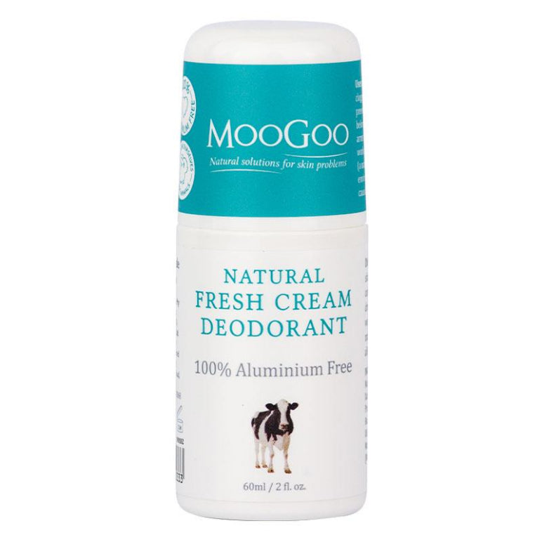 MooGoo Natural Fresh Cream Deodorant 60ml front image on Livehealthy HK imported from Australia