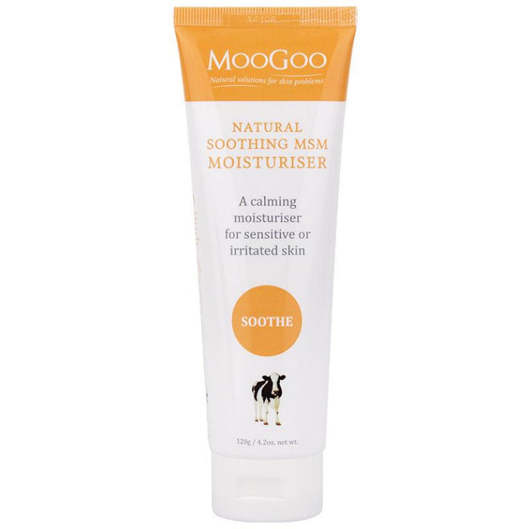 MooGoo Natural Soothing MSM Moisturiser 120g front image on Livehealthy HK imported from Australia