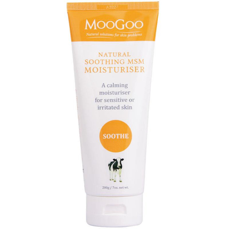 MooGoo Natural Soothing MSM Moisturiser 200g front image on Livehealthy HK imported from Australia