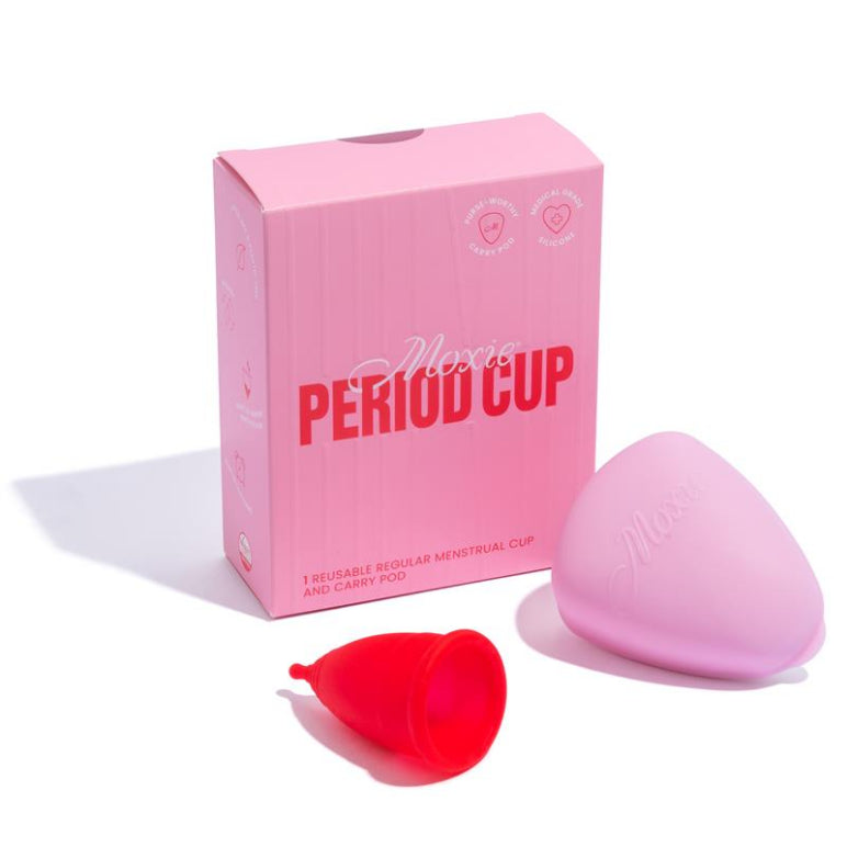 Moxie Menstrual Cup with Purse-worthy Pod Regular front image on Livehealthy HK imported from Australia
