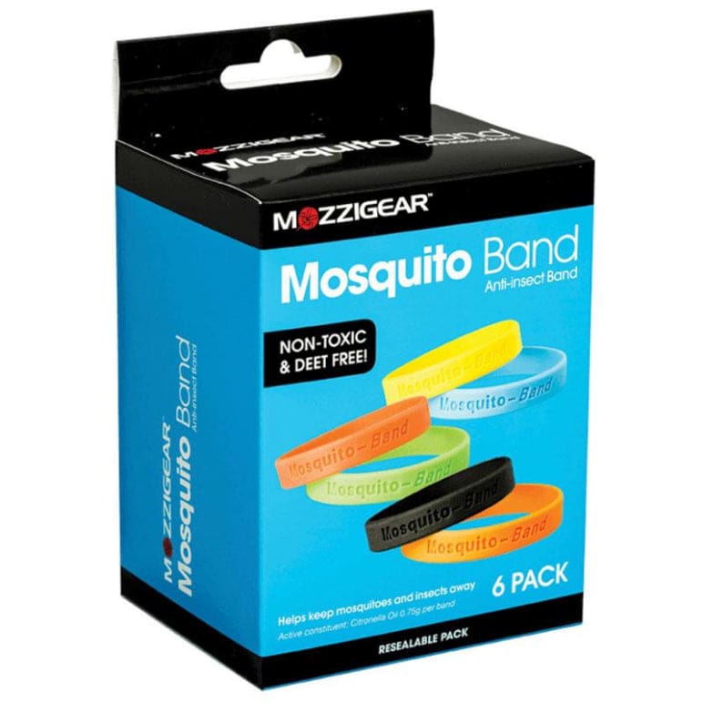 Mozzigear Mosquito Band 6 Pack front image on Livehealthy HK imported from Australia