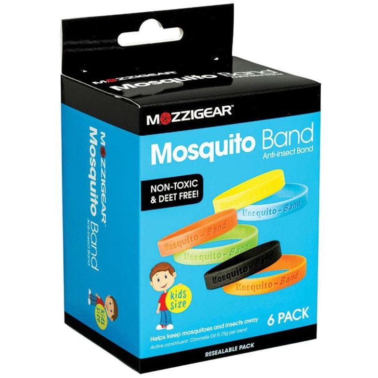 Mozzigear Mosquito Band Kids 6 Pack front image on Livehealthy HK imported from Australia