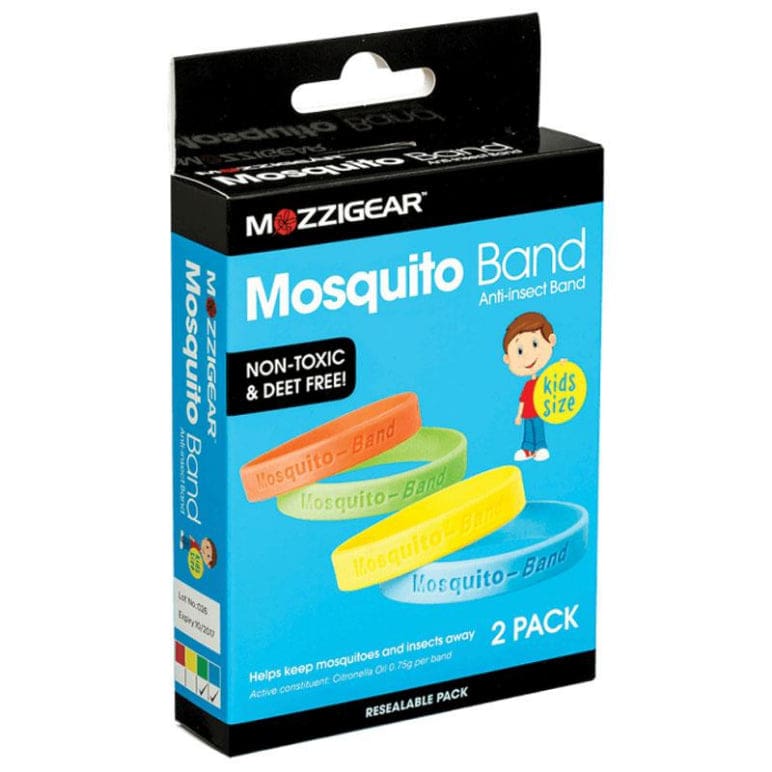 Mozzigear Mosquito Band Kids Size 2 Pack front image on Livehealthy HK imported from Australia