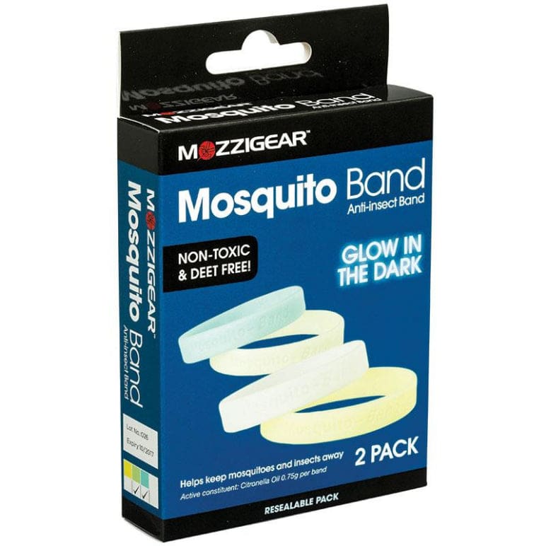 Mozzigear Mosquito Band Night Glo 2 Pack front image on Livehealthy HK imported from Australia
