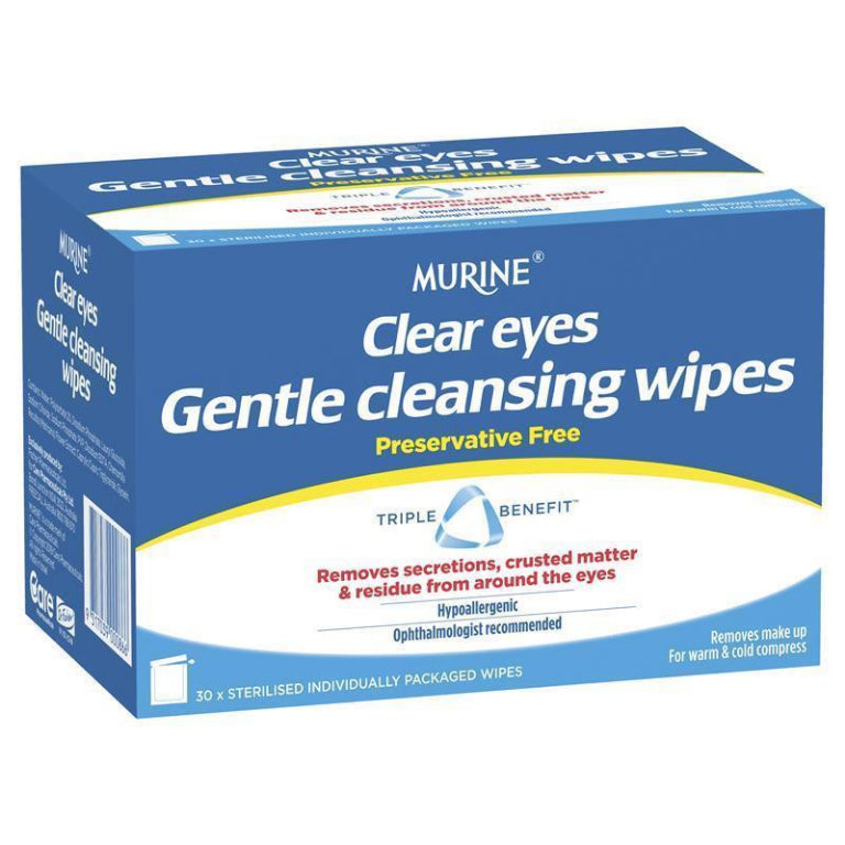 Murine Clear Eyes Wipes front image on Livehealthy HK imported from Australia
