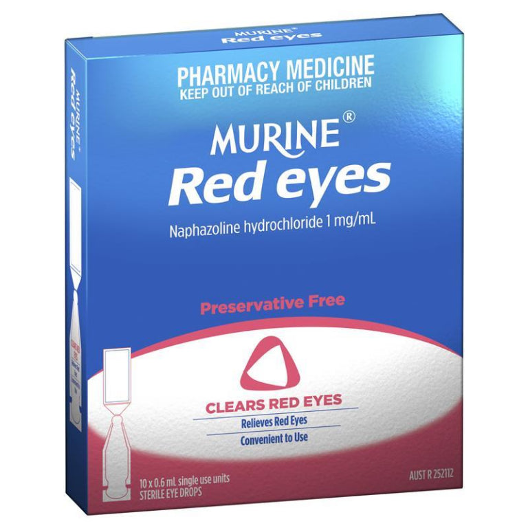 Murine Red Eyes 0.6ml 10 Vials front image on Livehealthy HK imported from Australia