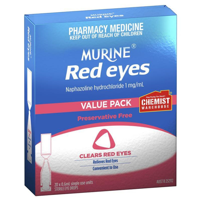 Murine Red Eyes 0.6ml 20 Vials front image on Livehealthy HK imported from Australia