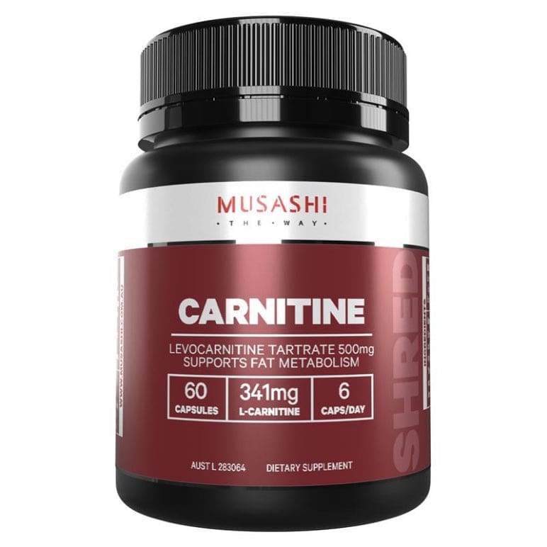 Musashi Carnitine 60 Capsules front image on Livehealthy HK imported from Australia