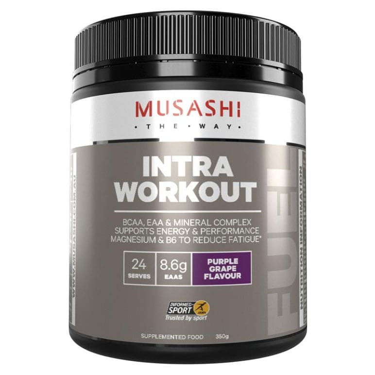 Musashi Intra Workout Purple Grape 350g front image on Livehealthy HK imported from Australia