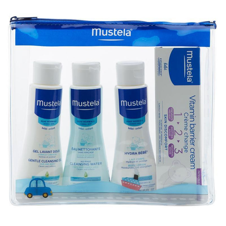 Mustela 4 Piece Travel Set front image on Livehealthy HK imported from Australia