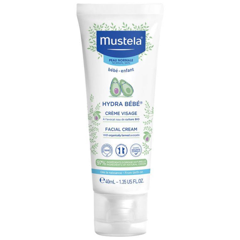 Mustela Hydra-Bebe Face Cream 40ml front image on Livehealthy HK imported from Australia