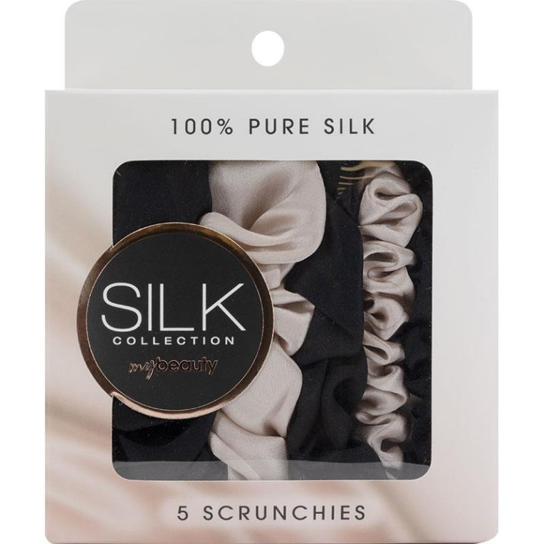 My Beauty Silk Collection Scrunchies 5 Pack front image on Livehealthy HK imported from Australia