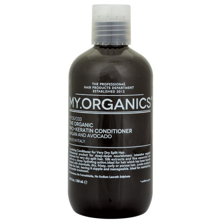 My Organics Pro-Keratin Conditioner with Argan & Avocado 250ml front image on Livehealthy HK imported from Australia