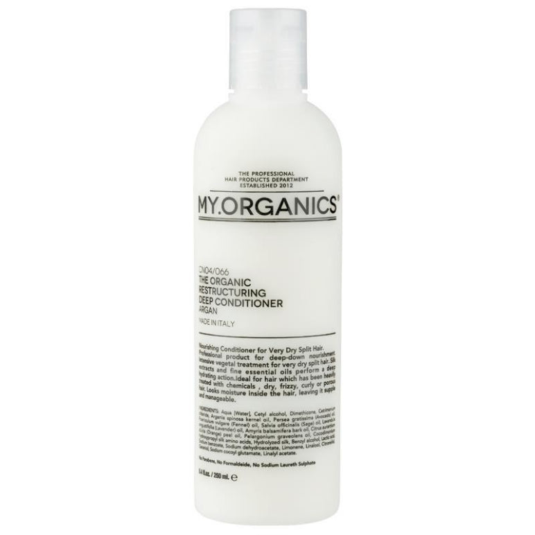 My Organics Restructuring Argan Deep Conditioner 250ml front image on Livehealthy HK imported from Australia