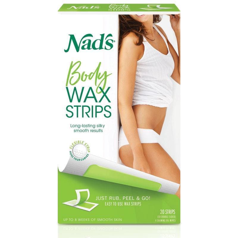 Nad's Body Wax Strips 20 front image on Livehealthy HK imported from Australia